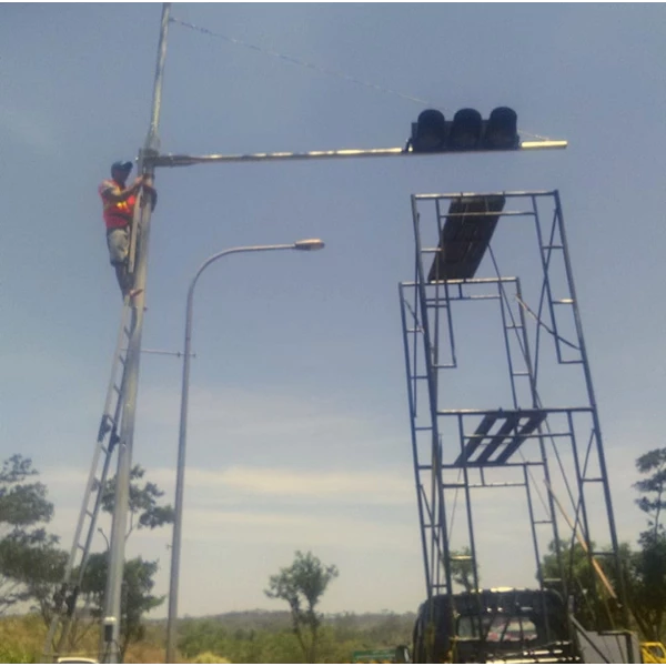 Traffic light signal pole road highway